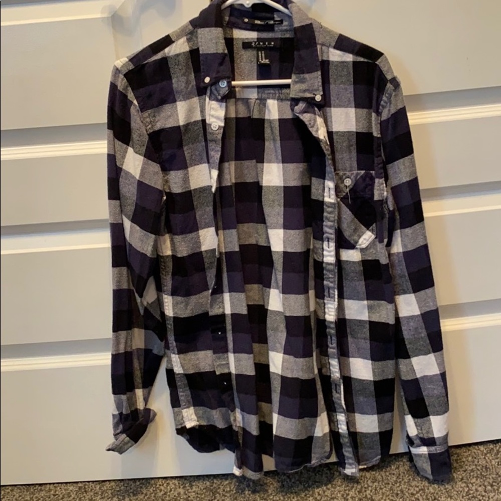 Forever21 Blue Plaid Flannel Men’s XS